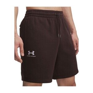 Under Armour Mens L Icon Fleece Shorts Brown Loose Fit Athletic Pocket NWT